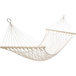 Αιώρα Δικτυωτή Βαμβακερή Μονή με Ξύλο 200x80cm - 12333