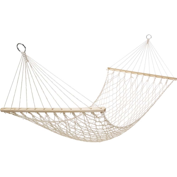 Αιώρα Δικτυωτή Βαμβακερή Μονή με Ξύλο 200x80cm - 12333