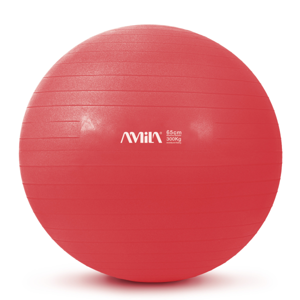 Μπάλα Γυμναστικής AMILA GYMBALL 65cm Κόκκινη Bulk - 48441