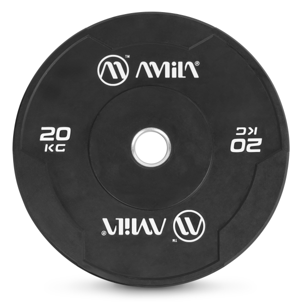 Δίσκος AMILA Black W Bumper Slim 50mm 20Kg - 84844
