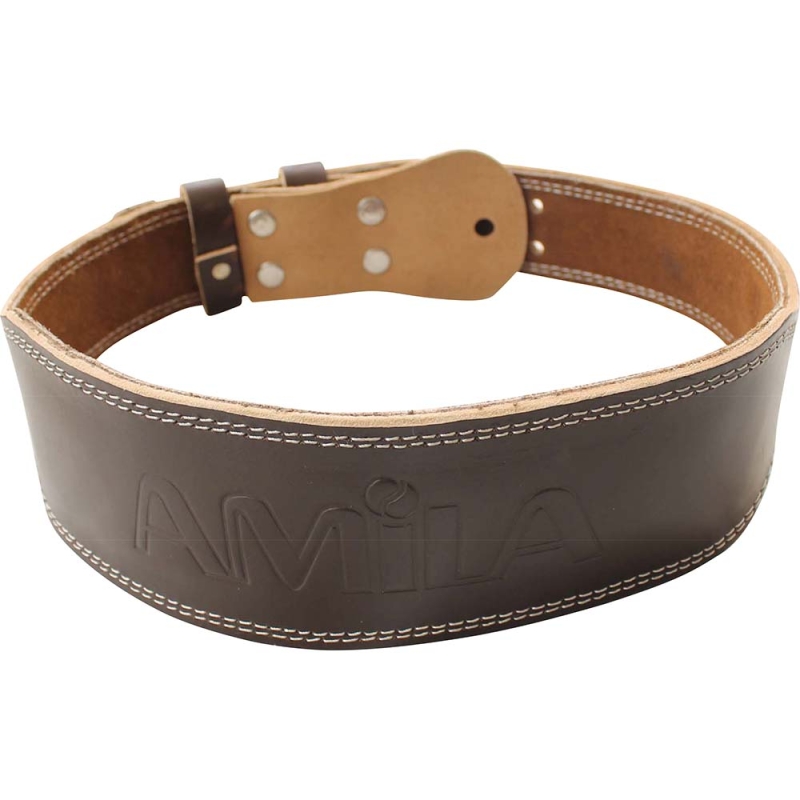 Ζώνη Άρσης Βαρών AMILA Δερμάτινη Καφέ B Quality S - 94906 - Image 3