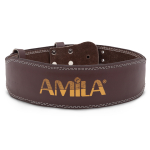 Ζώνη Άρσης Βαρών AMILA Δερμάτινη Καφέ C Quality XL - 94914