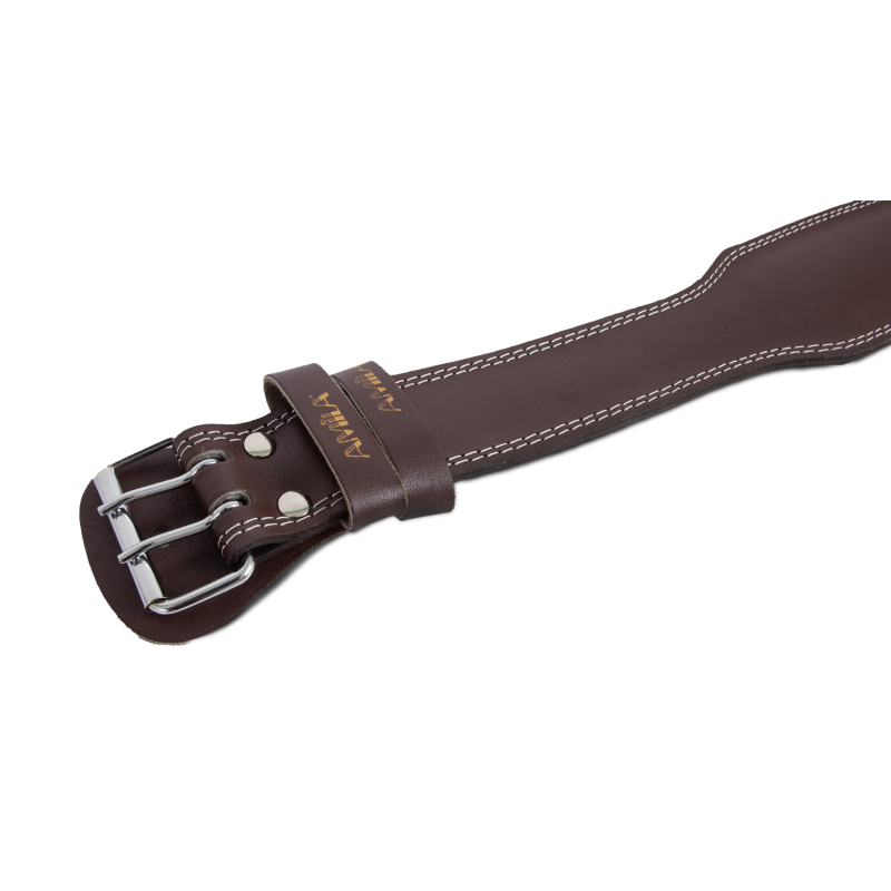 Ζώνη Άρσης Βαρών AMILA Δερμάτινη Καφέ C Quality XL - 94914 - Image 4