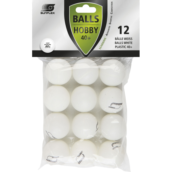 Μπαλάκια Ping Pong Sunflex Hobby PVC 12 Τεμάχια - 97260