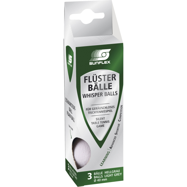 Μπαλάκια Ping Pong Sunflex Whisperballs 3 Τεμάχια Λευκό - 97263